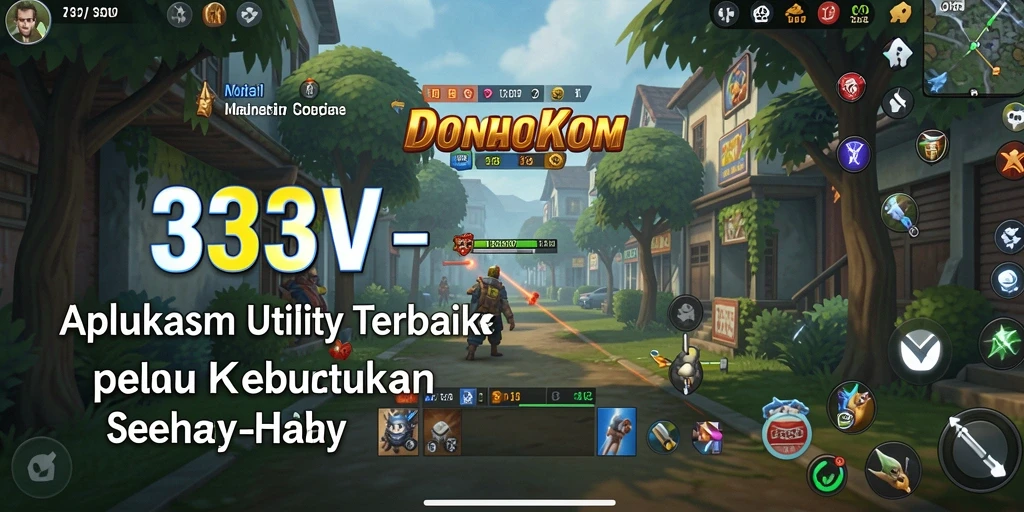 Tampilan antarmuka aplikasi 333V yang intuitif dan mudah digunakan.