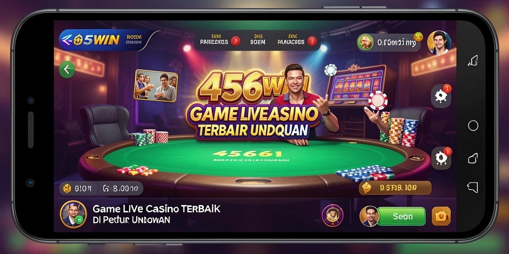 Screenshot gameplay Live Casino 456WIN dengan dealer dan pemain aktif.