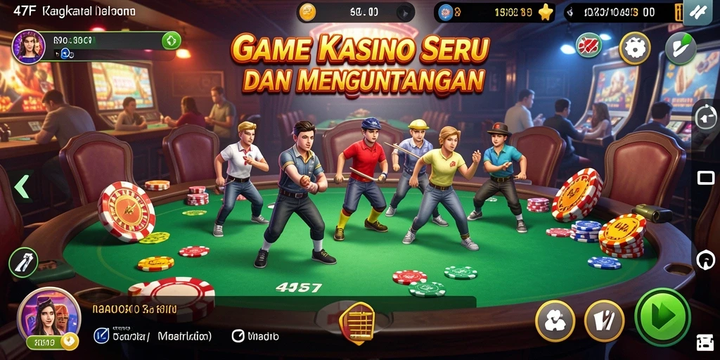 Screenshot utama gameplay Kasino 47F yang menarik dan menghibur.