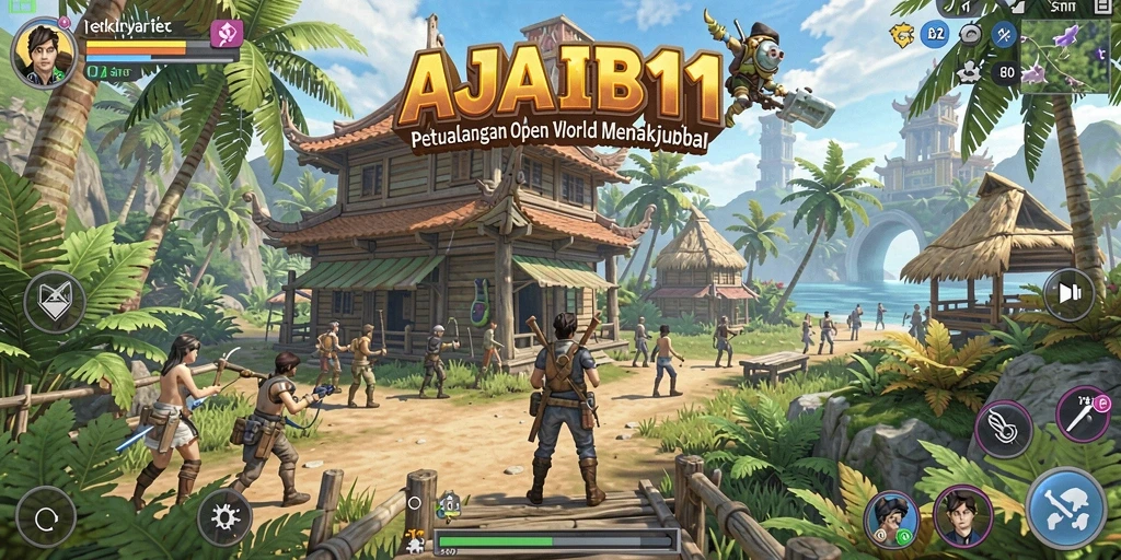 Screenshot gameplay AJAIB11 menunjukkan dunia Open World yang indah dan luas.