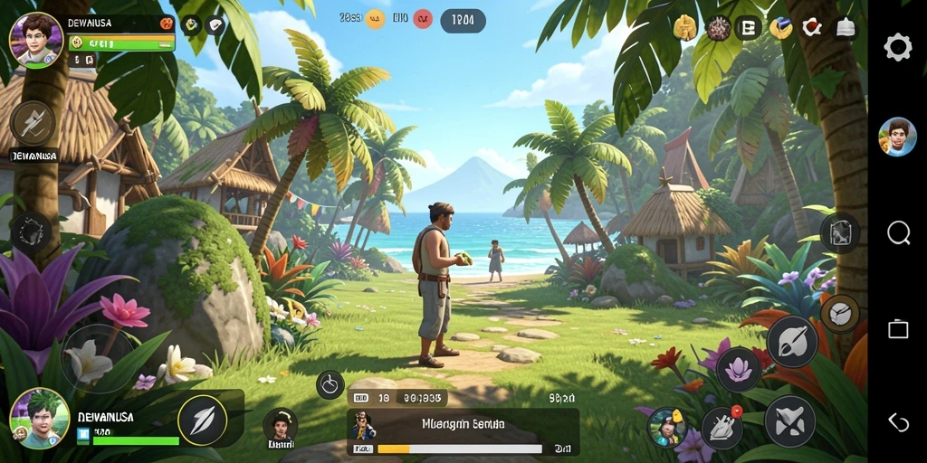 Tampilan gameplay seru dan menantang dalam DEWANUSA.
