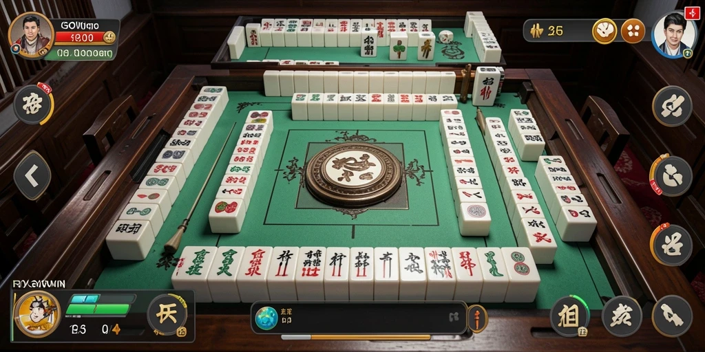 Tampilan gameplay Mahjong yang menarik di GOWIN.