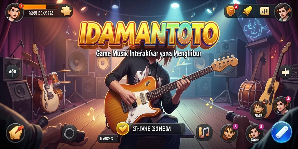 Screenshot gameplay IDAMANTOTO dengan pengalaman bermain musik yang seru.