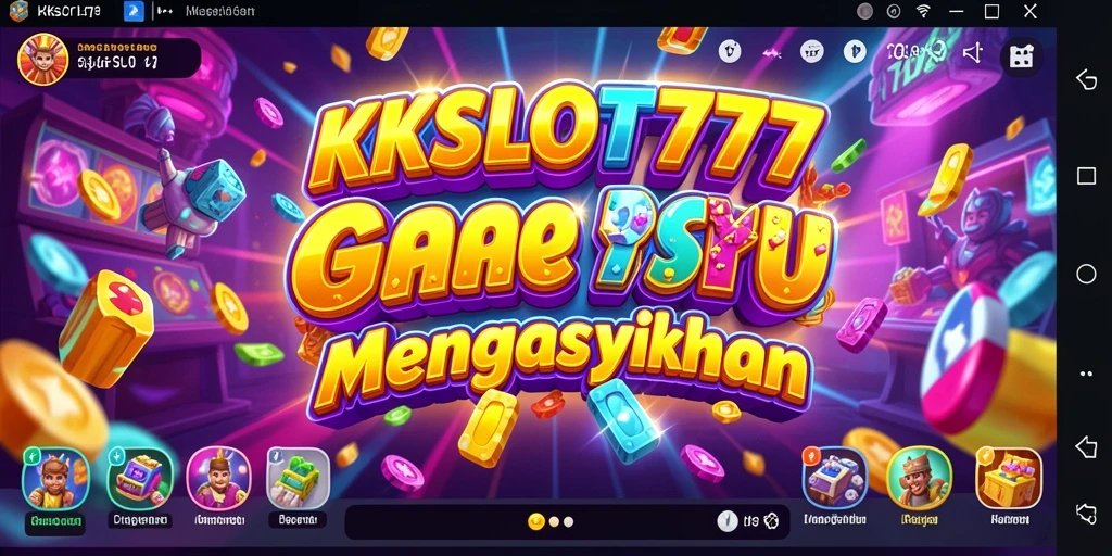 Tangkapan layar utama KKSLOT777 menampilkan gameplay Arcade yang menarik dan penuh warna.