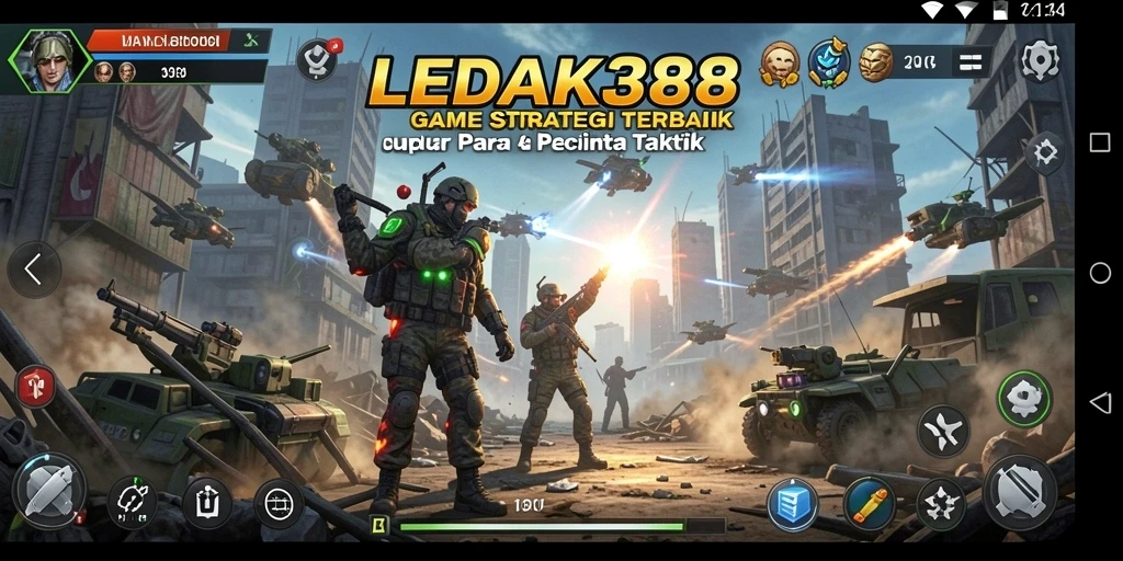 Tampilan gameplay strategi yang menegangkan dan mengasyikkan.