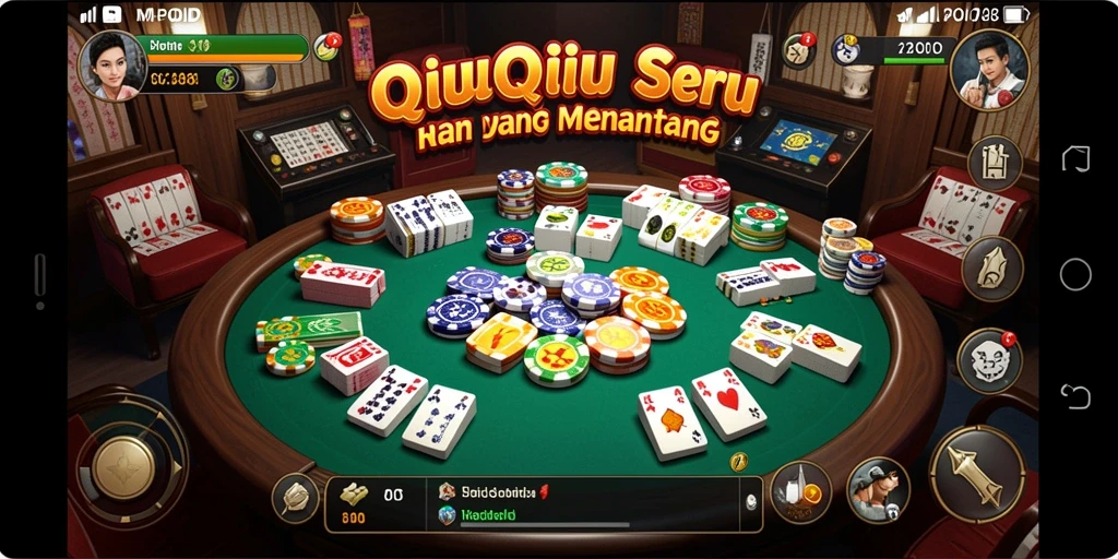 Tangkapan layar MPOID menampilkan aksi seru permainan QiuQiu.