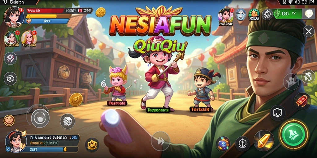 Gameplay seru QiuQiu di NESIAFUN dengan grafis menawan.