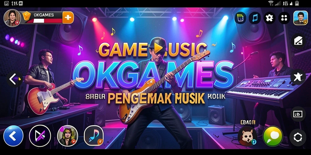 Screenshot gameplay OKGAMES menampilkan pengalaman musik yang seru.