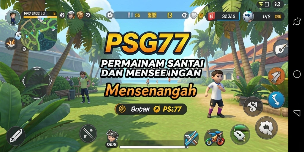Tampilan gameplay menarik dari PSG77 yang penuh warna.
