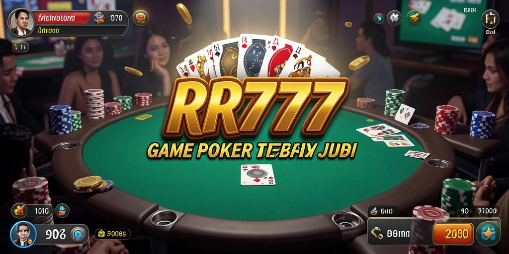 Screenshot permainan Poker RR777 dengan tampilan grafis yang menarik.