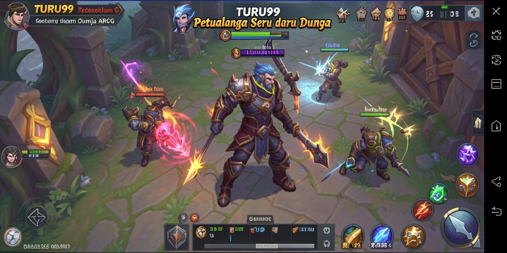 Tampilan gameplay ARPG TURU99 yang menegangkan dan aksi penuh tantangan.